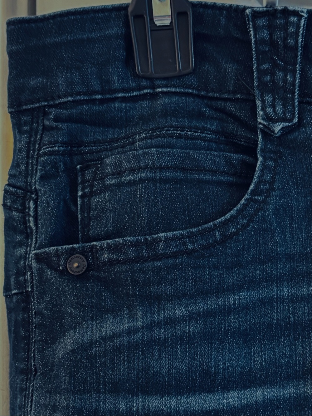 Democracy Absolution Straight Leg Jeans Dark Blue Wash Stretch Size 12 - Picture 5 of 8